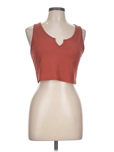 Pre-owned Shein Tank Top Brown Strapless Neckline Tops