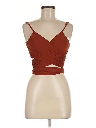 Pre-owned Shein Tank Top Brown Strapless Neckline Tops