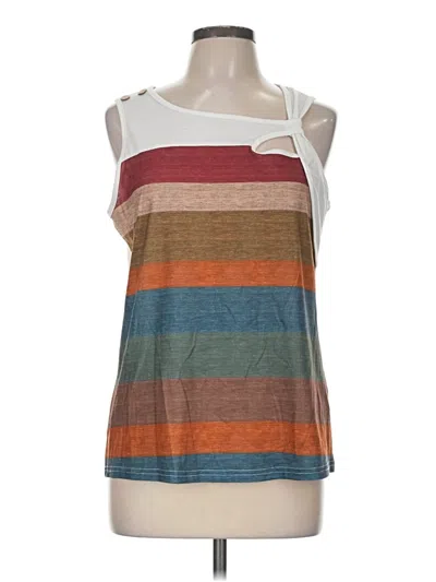 Pre-owned Shein Tank Top Brown Strapless Neckline Tops