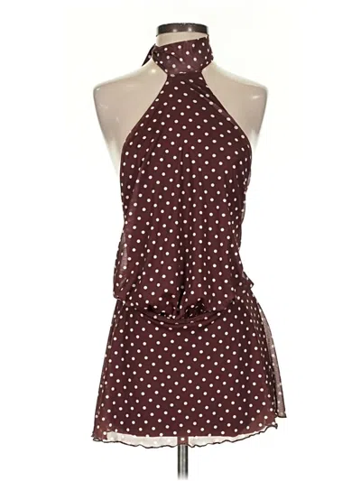 Pre-owned Shein Tank Top Burgundy Halter Neckline Tops