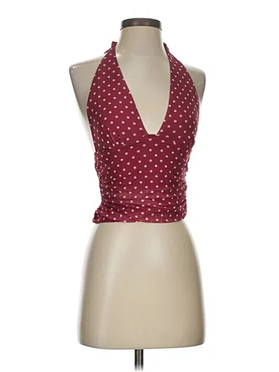 Pre-owned Shein Tank Top Burgundy Halter Neckline Tops