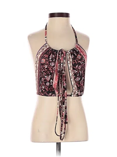 Pre-owned Shein Tank Top Burgundy Halter Neckline Tops