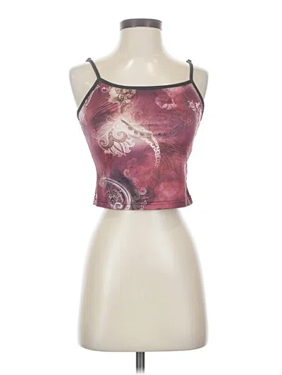 Pre-owned Shein Tank Top Burgundy Halter Neckline Tops
