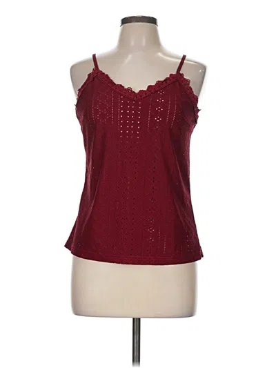Pre-owned Shein Tank Top Burgundy Halter Neckline Tops