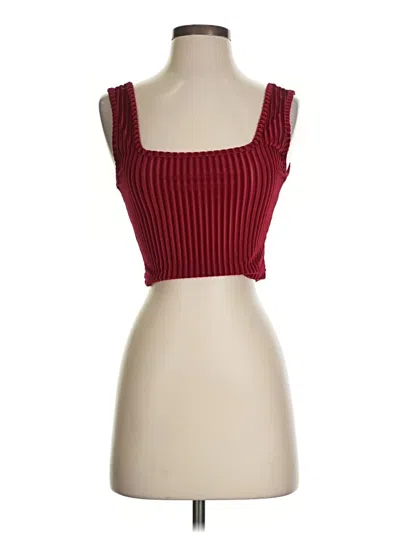 Pre-owned Shein Tank Top Burgundy Square Neckline Tops