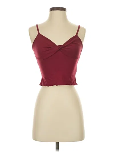 Pre-owned Shein Tank Top Burgundy Strapless Neckline Tops