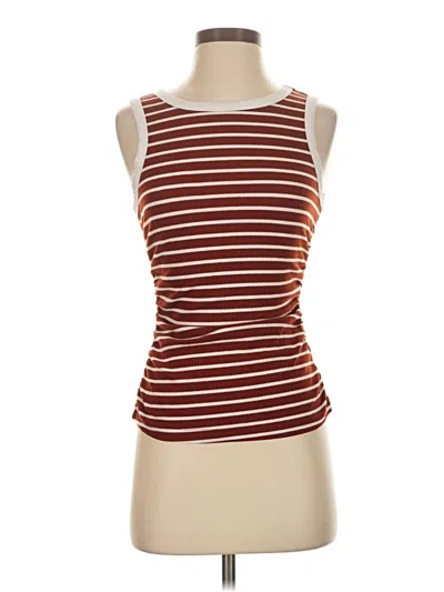 Pre-owned Shein Tank Top Burgundy Strapless Neckline Tops