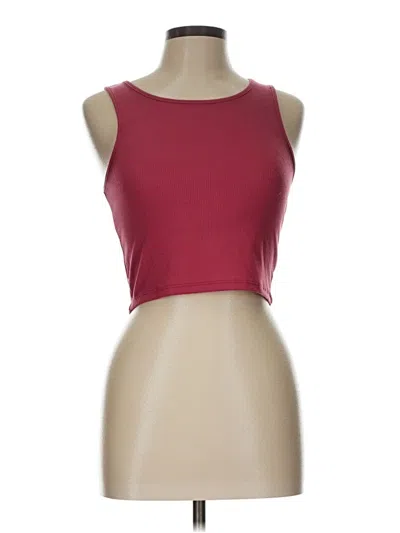 Pre-owned Shein Tank Top Burgundy Strapless Neckline Tops