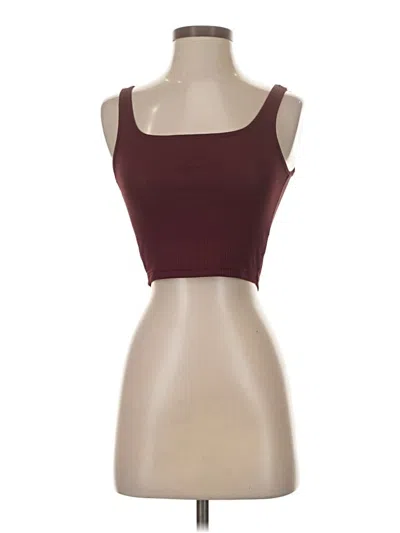 Pre-owned Shein Tank Top Burgundy Strapless Neckline Tops