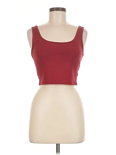 Pre-owned Shein Tank Top Burgundy Strapless Neckline Tops