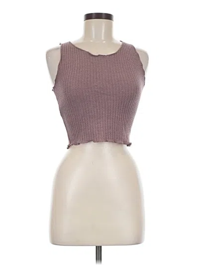 Pre-owned Shein Tank Top Burgundy Strapless Neckline Tops