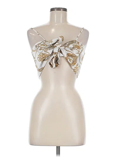 Pre-owned Shein Tank Top Gold Strapless Neckline Tops