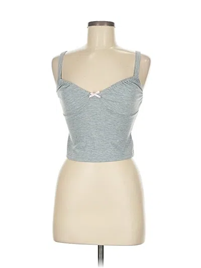 Pre-owned Shein Tank Top Gray Strapless Neckline Tops