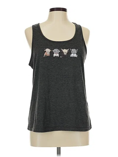 Pre-owned Shein Tank Top Gray Strapless Neckline Tops