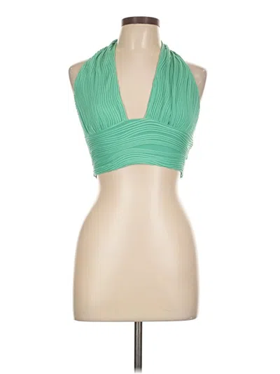 Pre-owned Shein Tank Top Green Halter Neckline Tops