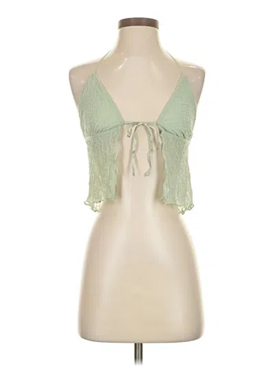 Pre-owned Shein Tank Top Green Halter Neckline Tops