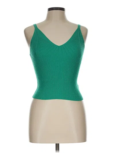 Pre-owned Shein Tank Top Green Halter Neckline Tops