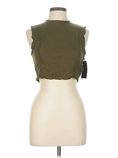 Shein Tank Top Green Halter Neckline Tops