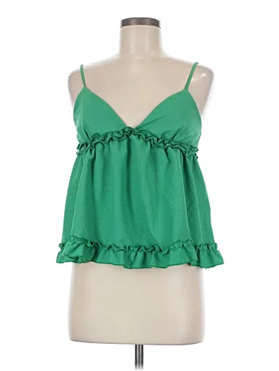 Pre-owned Shein Tank Top Green Halter Neckline Tops