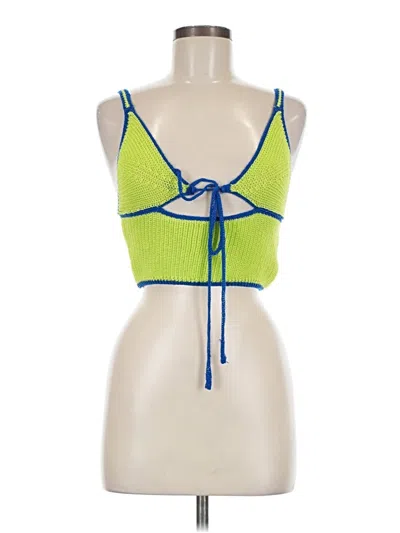 Pre-owned Shein Tank Top Green Halter Neckline Tops