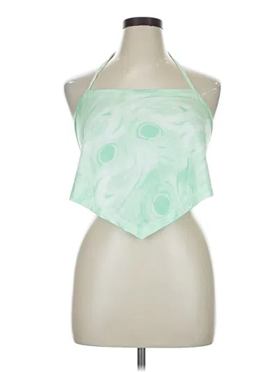 Pre-owned Shein Tank Top Green Halter Neckline Tops