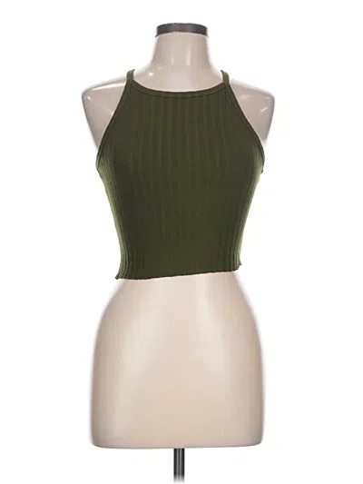 Pre-owned Shein Tank Top Green Halter Neckline Tops
