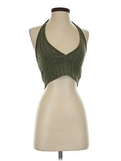 Pre-owned Shein Tank Top Green Halter Neckline Tops