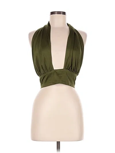 Pre-owned Shein Tank Top Green Halter Neckline Tops