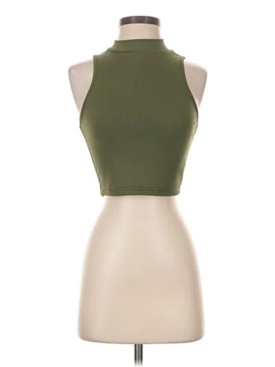 Pre-owned Shein Tank Top Green Halter Neckline Tops