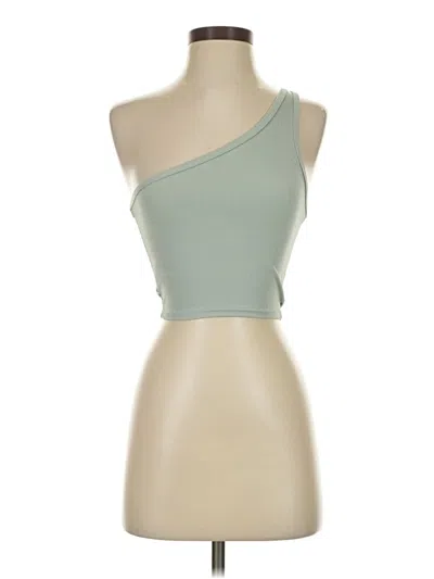 Pre-owned Shein Tank Top Green One Shoulder Neckline Tops