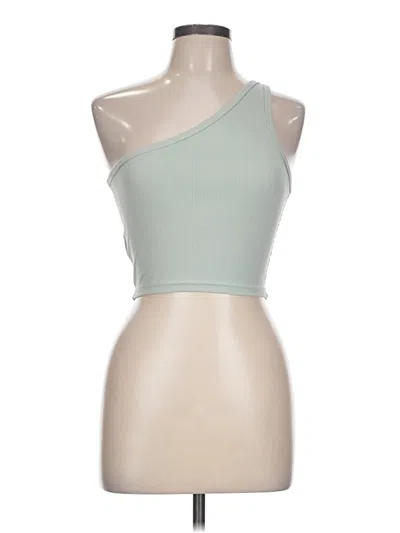 Pre-owned Shein Tank Top Green One Shoulder Neckline Tops