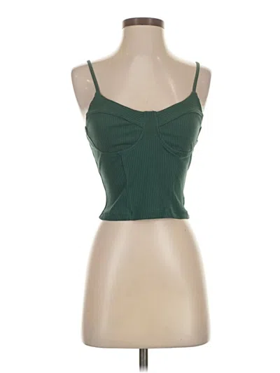 Pre-owned Shein Tank Top Green Strapless Neckline Tops