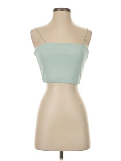Pre-owned Shein Tank Top Green Strapless Neckline Tops
