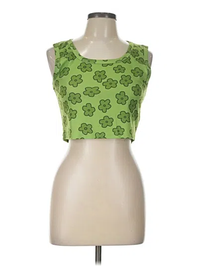 Pre-owned Shein Tank Top Green Strapless Neckline Tops