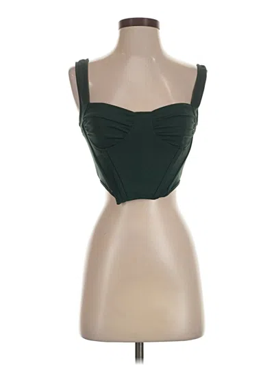 Pre-owned Shein Tank Top Green Strapless Neckline Tops
