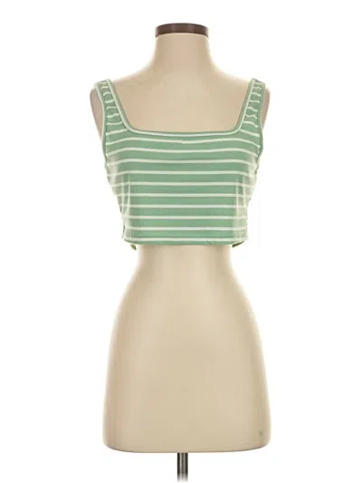 Pre-owned Shein Tank Top Green Strapless Neckline Tops