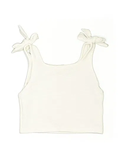 Pre-owned Shein Kids' Tank Top Ivory Halter Neckline Tops