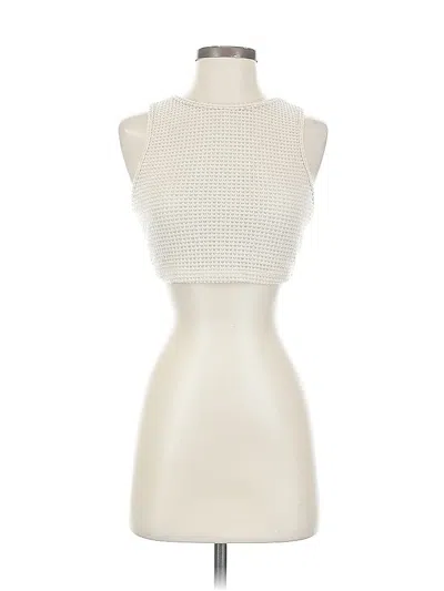 Pre-owned Shein Tank Top Ivory Halter Neckline Tops In White