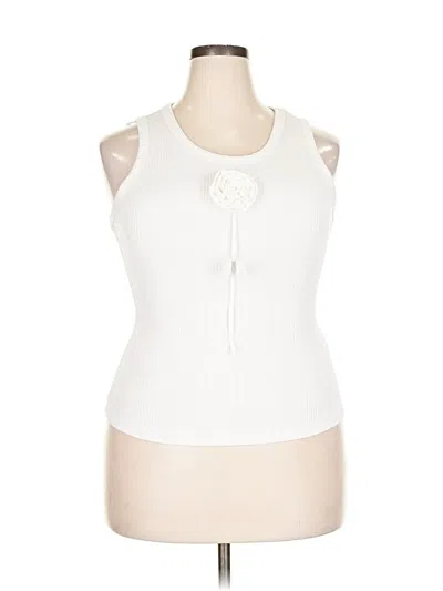 Pre-owned Shein Tank Top Ivory Halter Neckline Tops In White