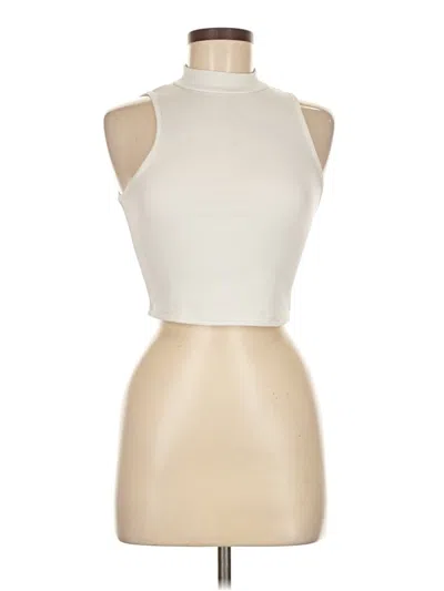 Pre-owned Shein Tank Top Ivory Halter Neckline Tops In White