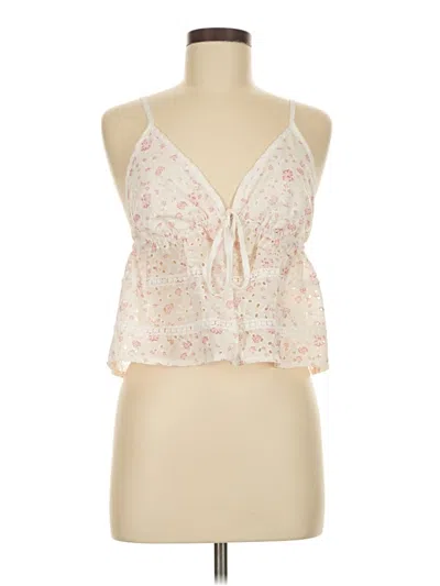 Pre-owned Shein Tank Top Ivory Halter Neckline Tops In White