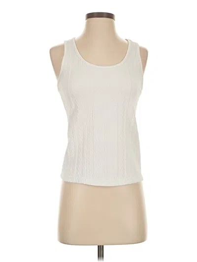 Pre-owned Shein Tank Top Ivory Halter Neckline Tops In White