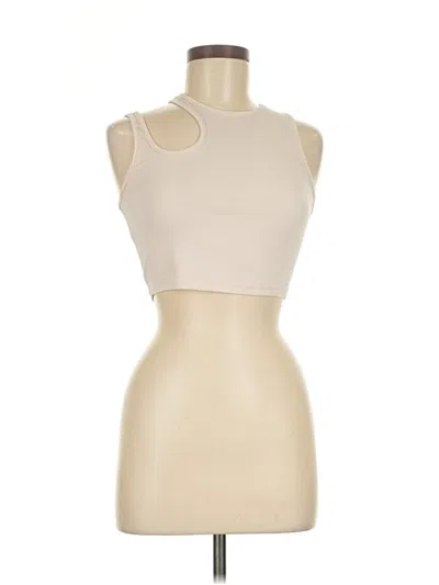 Pre-owned Shein Tank Top Ivory Halter Neckline Tops In White