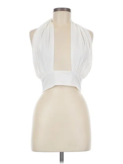 Pre-owned Shein Tank Top Ivory Halter Neckline Tops In White