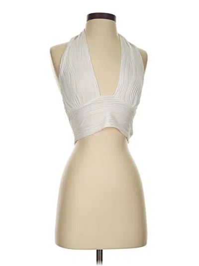 Pre-owned Shein Tank Top Ivory Halter Neckline Tops In White