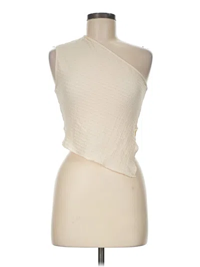Pre-owned Shein Tank Top Ivory One Shoulder Neckline Tops