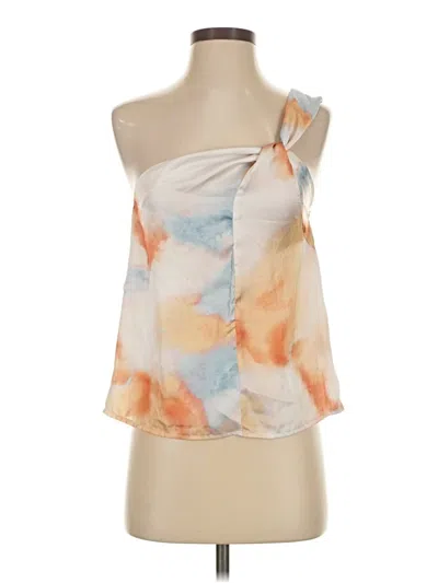 Pre-owned Shein Tank Top Ivory One Shoulder Neckline Tops In White