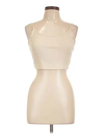 Shein Tank Top Ivory Strapless Neckline Tops