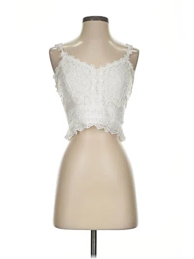 Pre-owned Shein Tank Top Ivory Strapless Neckline Tops
