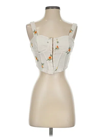 Pre-owned Shein Tank Top Ivory Strapless Neckline Tops
